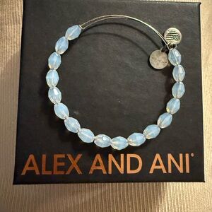 ⭐️Alex and Ani: Silver Bracelet with White Beads